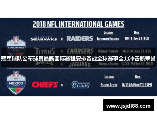 冠军球队公布球员最新国际赛程安排备战全球赛事全力冲击新荣誉